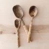Creative Co Op Rattan Wrapped Spoon Set New