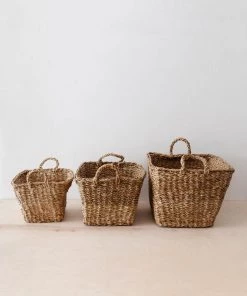 47th & Main Rhyes Seagrass Baskets (Set Of 3) New
