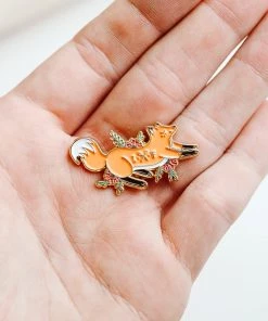 Lone Fox LF Fox Enamel Pin