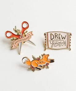 Lone Fox Enamel Pin Set