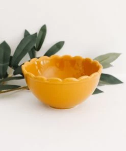Lone Fox Emery Scalloped Bowl New
