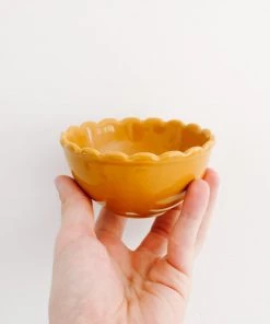 Lone Fox Emery Scalloped Bowl New