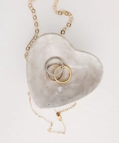 Lone Fox Ren Stoneware Heart Dish