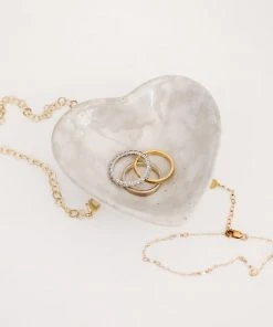 Lone Fox Ren Stoneware Heart Dish