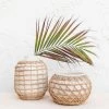 Lone Fox Ivan Rattan Woven Vases