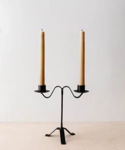 The Hearthside Collection Home Goods Double Iron Taper Holder