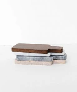 Made Market Co. Marble & Wood Mini Board Set New