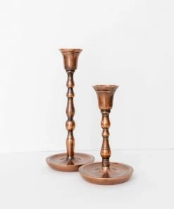 Made Market Co. New Copper Taper Candle Holders