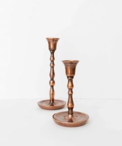Made Market Co. New Copper Taper Candle Holders