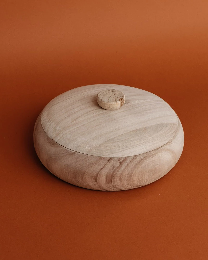 Lone Fox Castilla Paulownia Wood Bowl + Lid 5 Lone Fox Castilla Paulownia Wood Bowl + Lid