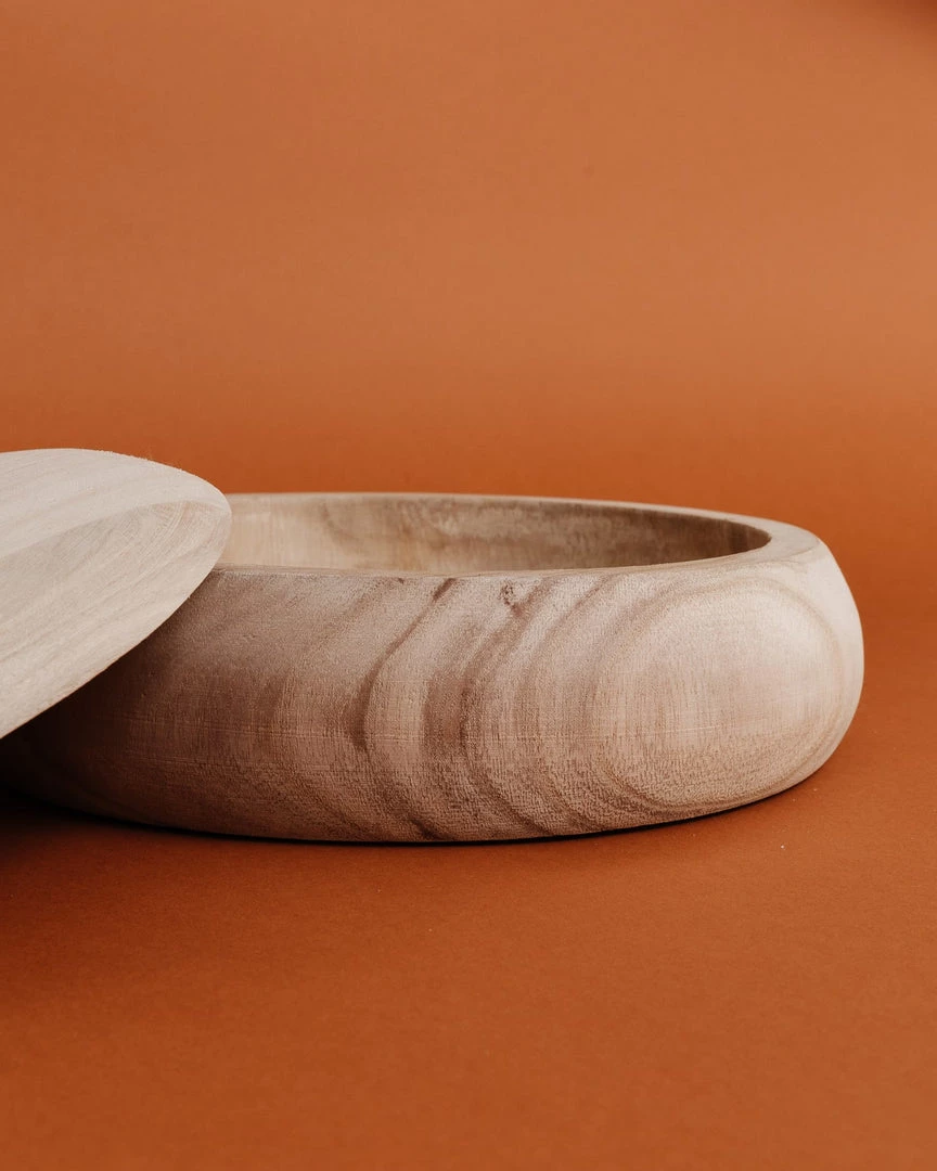Lone Fox Castilla Paulownia Wood Bowl + Lid 7 Lone Fox Castilla Paulownia Wood Bowl + Lid