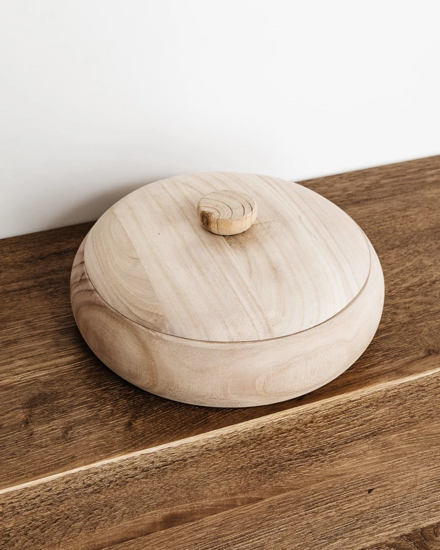 Lone Fox Castilla Paulownia Wood Bowl + Lid 4 Lone Fox Castilla Paulownia Wood Bowl + Lid