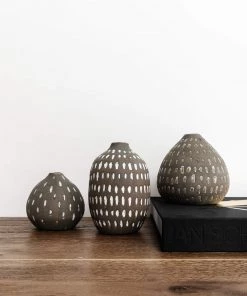 Lone Fox Topher Terracotta Vases (Set Of 3)