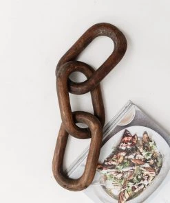 Lone Fox Hand Carved Reclaimed Wood Chain New