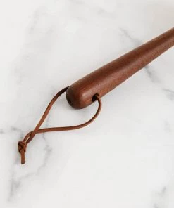 Creative Co Op Beech Wood Dish Brush W/ Leather Tie