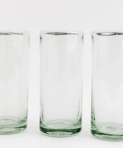 Verve Culture Hand Blown Highball Glasses (set Of 4) New