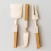 Creative Co Op Resin & Wood Cheese Knives (Set Of 3)