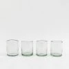 Verve Culture Hand Blown Short Glasses (set Of 4) New