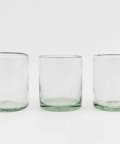 Verve Culture Hand Blown Short Glasses (set Of 4) New