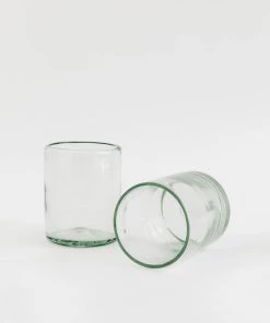 Verve Culture Hand Blown Short Glasses (set Of 4) New