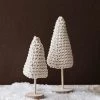 Creative Co Op Cotton Crochet Trees (set Of 2)