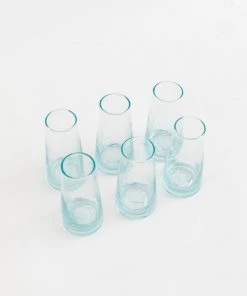 Verve Culture Recycled Cone Champagne Glasses (set Of 6) New