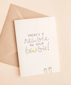 Lone Fox Newbie On Your Boobie Card