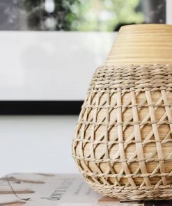 Lone Fox New Turner Woven Bamboo Vase