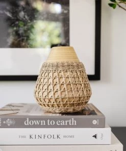 Lone Fox New Turner Woven Bamboo Vase