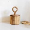 Lone Fox Callen Wood Jar W/ Lid