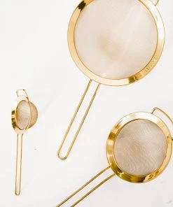 Lone Fox Remi Brass Strainer Set New