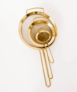 Lone Fox Remi Brass Strainer Set New