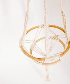 Lone Fox Wood + Macrame Hanging Planter Best Sellers