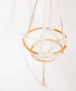 Lone Fox Wood + Macrame Hanging Planter Best Sellers
