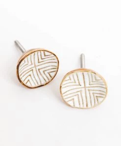 Indaba Chevron Ceramic Knob