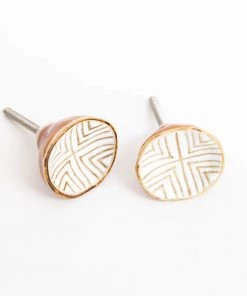 Indaba Chevron Ceramic Knob