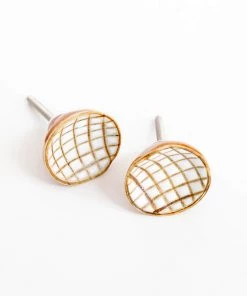 Indaba Criss-Cross Ceramic Knob New