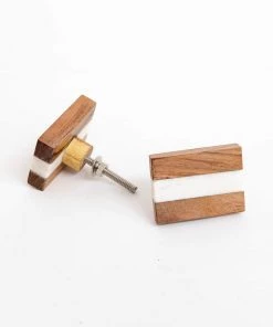 Indaba Marble + Wood Slice Knob New
