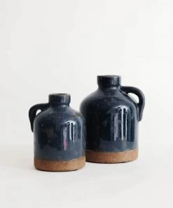 47th & Main Anissa Navy Distressed Jug Vase
