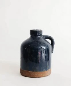 47th & Main Anissa Navy Distressed Jug Vase