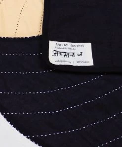 Anchal Mini Crescent Lattice Hand Sewn Quilt New