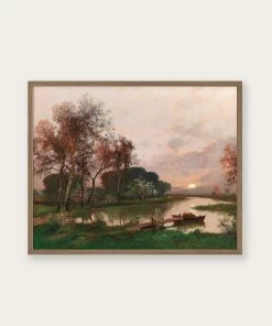 Lone Fox Best Sellers "A Landscape On The Pond" Art Print