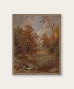 Lone Fox "Autumn On The River" Art Print