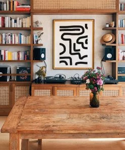 Lone Fox Un-fluid Lines Art Print New