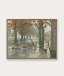 Lone Fox Best Sellers "Flock Of Sheep On A Rainy Day" Art Print