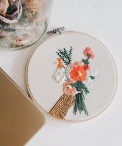 Lone Fox "Galentines" Embroidery Kit New