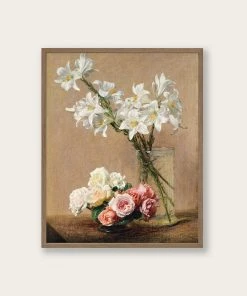 Lone Fox "Roses And Lilies" Art Print