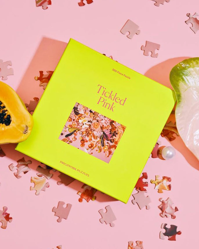 Piecework Puzzles Tickled Pink 500pc Puzzle 5 Piecework Puzzles Tickled Pink 500pc Puzzle