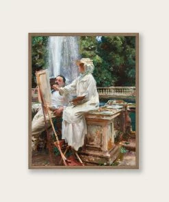 Lone Fox "The Fountain" Art Print