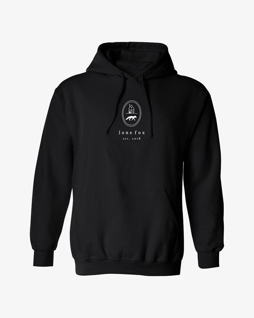Lone Fox Embroidered Logo Hoodie - Black 3 Lone Fox Embroidered Logo Hoodie - Black